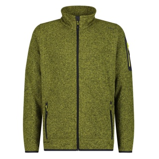 CMP Fleece Jacket Knit-Tech with Stand-up Collar Olive Green Men