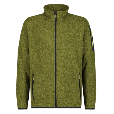 CMP Fleece Jacket Knit-Tech with Stand-up Collar Olive Green Men