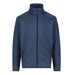 CMP Fleece Jacket Knit-Tech with Stand-Up Collar Steel Blue Men