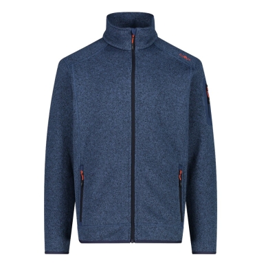 CMP Fleece Jacket Knit-Tech with Stand-Up Collar Steel Blue Men