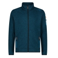 CMP Fleece Jacket Knit-Tech with Stand-Up Collar Deep Blue Men