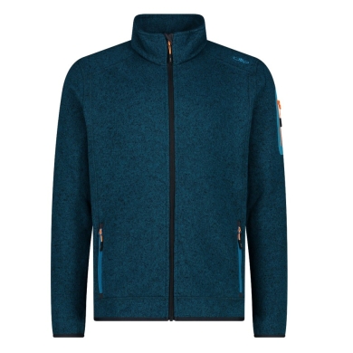 CMP Fleece Jacket Knit-Tech with Stand-Up Collar Deep Blue Men