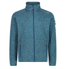 CMP Fleece Jacket Knit-Tech with Stand-Up Collar Blue Men