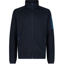 CMP Fleece Jacket Knit-Tech with Stand-Up Collar Petrol Blue Men