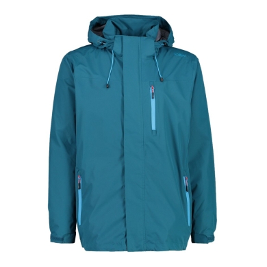 CMP Rain Jacket (windproof, waterproof) with hood blue Men