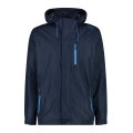 CMP Rain Jacket (windproof, waterproof) with hood black/blue Men