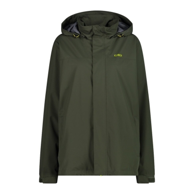 CMP Rain jacket with hood SNAPS (windproof, waterproof) green Men