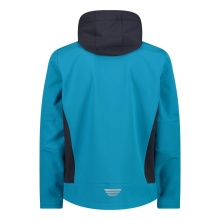 CMP Softshell jacket (windproof, water-repellent) with hood reef blue/anthracite grey Men