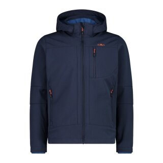 CMP Softshell Jacket (windproof, water-repellent) with hood dark blue Men