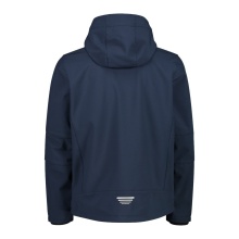 CMP Softshell Jacket (windproof, water-repellent) with hood dark blue/grey Men