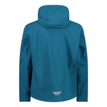 CMP Softshell jacket (windproof, water-repellent) with hood lake blue/dark blue Men