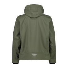 CMP Softshell jacket (windproof, water-repellent) with hood olive green Men