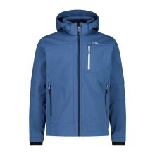 CMP Softshell jacket (windproof, water-repellent) with hood dusty blue Men