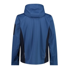 CMP Softshell Jacket Light with Hood (windproof, waterproof) dusty blue/dark blue Men