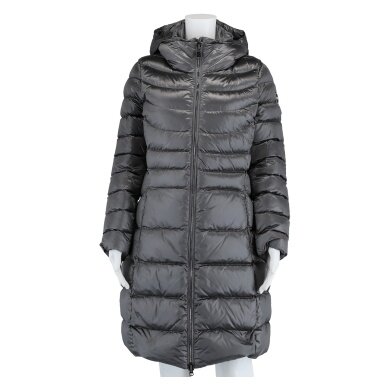 Colmar quilted coat in iridescent look with collar insert and fixed hood dark grey women