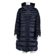 Colmar quilted coat in iridescent look with collar insert and fixed hood navy blue women