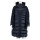 Colmar quilted coat in iridescent look with collar insert and fixed hood navy blue women