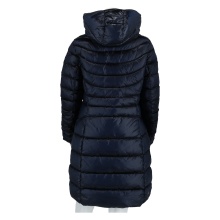 Colmar quilted coat in iridescent look with collar insert and fixed hood navy blue women