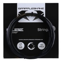 Grapplesnake Tennis String Cube Extra Sharp 1.23 (Durability+Spin) black 12m Set