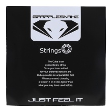 Grapplesnake Tennis String Cube Extra Sharp 1.23 (Durability+Spin) black 12m Set