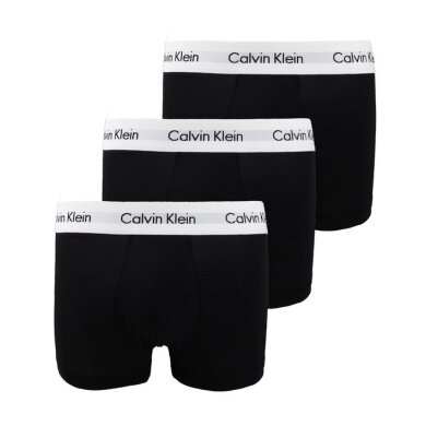 Calvin Klein Underwear Boxershorts Low Rise Trunk (Cotton) black/white Men's - 3 Pieces