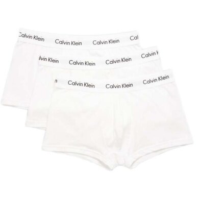 Calvin Klein Underwear Low Rise Trunk Boxers (Cotton) White Men - 3 Pieces