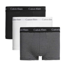 Calvin Klein Underwear Boxershorts Low Rise Trunk (Cotton) Multicoloured Stripes White/Black Men's - 3 Pieces