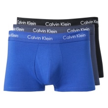 Calvin Klein Underwear Boxershorts Low Rise Trunk (Cotton) Multicoloured Black/Blue Men's - 3 Pieces