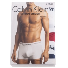 Calvin Klein Underwear Low Rise Trunk Boxers (Cotton) Multicoloured Blue/White/Red Men - Pack of 3