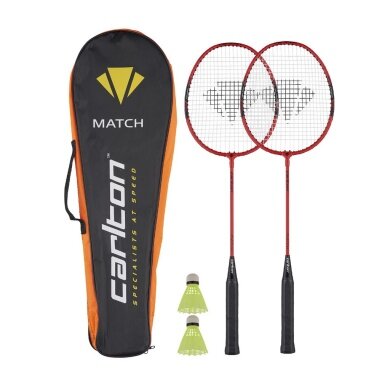 Carlton Badminton/Shuttlecock Set Match 2 Player (2x Rackets, 2x Shuttlecocks, 1x Carry Bag) - 2 Players