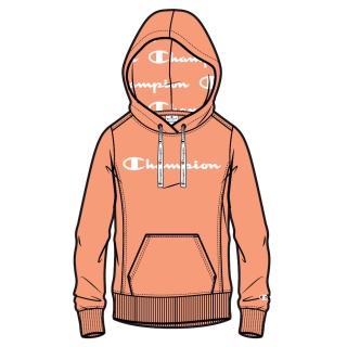 Champion Hoodie (Unlined Hoodie) American Classic Logo orange Women