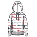 Champion Hoodie Logo Print 2021 white/black/red Women