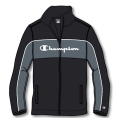 Champion Sweat Jacket with Stand-up Collar Full Zip Logo Print Black Men