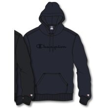 Champion Hoodie in Cotton Fleece Big Logo Print Navy Blue/Navy Blue Men