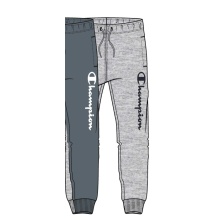 Champion Leisure Jogging Pants Big Logo Print (lined) grey marl Boys