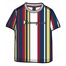 Champion Leisure Tshirt American Classic Logo Print striped white/blue Boys