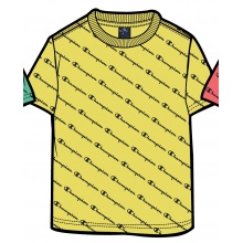 Champion Leisure T-shirt (Cotton) Champion Small Logo Print Yellow Kids