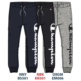 Champion Leisure Jogging Pants (lined, large Champion logo lettering) long grey boys