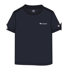 Champion Leisure T-shirt (Cotton) Crew with Small Logo Lettering 2023 Navy Blue Boys