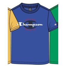 Champion Leisure T-shirt (Cotton) Crew Graphic Print 2023 Royal Blue Boys