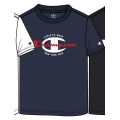 Champion Leisure T-shirt (Cotton) Crew Graphic Print 2023 dark blue Boys