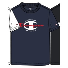 Champion Leisure T-shirt (Cotton) Crew Graphic Print 2023 dark blue Boys