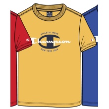 Champion Leisure T-shirt (Cotton) Crew Graphic Print 2023 yellow Boys