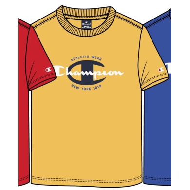 Champion Leisure T-shirt (Cotton) Crew Graphic Print 2023 yellow Boys