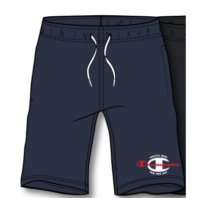 Champion leisure trousers (cotton) Bermuda with graphic print short 2023 dark blue boys