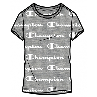 Champion Leisure T-shirt (Cotton) Graphic Print grey Girls