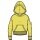 Champion Leisure Hoodie (Cotton Hoodie) Small Logo Print Yellow Girls