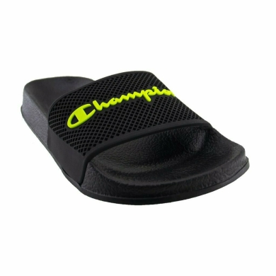 Champion Bath Shoes Slide Daytona black/lime Children