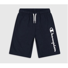 Champion leisure trousers (cotton) Bermuda with logo lettering short 2023 navy blue boys