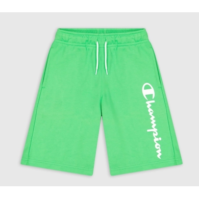 Champion leisure trousers (cotton) Bermuda with logo lettering short 2023 green boys